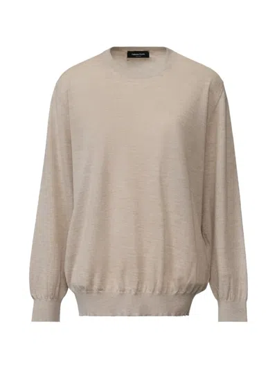 Fabiana Filippi Crew-neck Sweater In Neutral