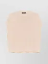 Fabiana Filippi Crewneck Sweater With Cap Sleeves And Sequin Embellishment