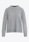 Fabiana Filippi Wool-cashmere Blend Sweater With Ribbed Hem