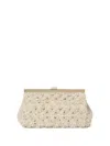 Fabiana Filippi Crochet Clutch Bag In Neutrals