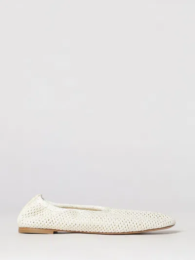Fabiana Filippi Crochet Cotton Ballerinas In White
