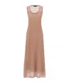 Fabiana Filippi Sleeveless Knit Dress Round Neckline
