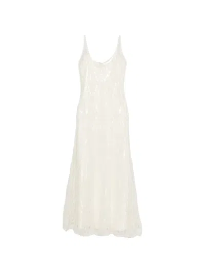 Fabiana Filippi Crochet-knit Sleeveless Midi Dress In Multi