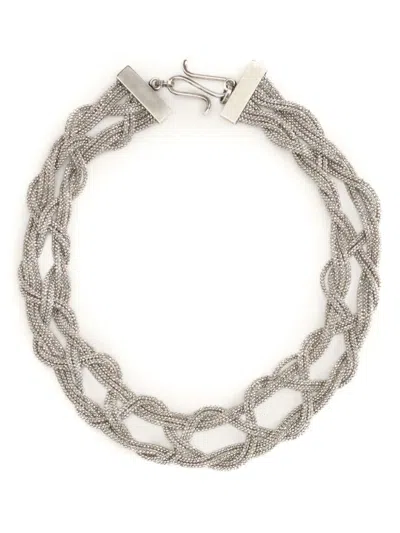 Fabiana Filippi Crochet Necklace In Silber