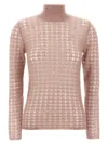 Fabiana Filippi Crochet Sweater Sweaters And Cardigans Pink In Pink