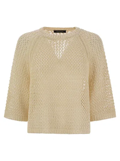 Fabiana Filippi Crochet Sweater In Cream