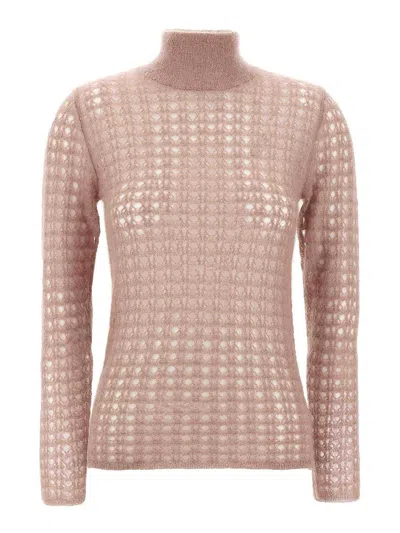 Fabiana Filippi Crochet Sweater In Neutral