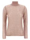 Fabiana Filippi Crochet Sweater Sweaters And Cardigans Pink In Pink