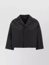 Fabiana Filippi Silk Blend Wide Blazer With V-neck Collar