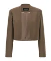 Fabiana Filippi Cropped Pinstripe Jacket In Brown