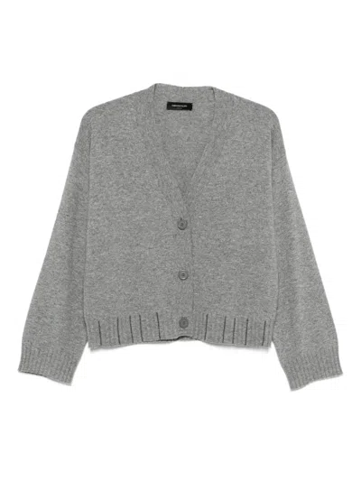 Fabiana Filippi Cropped Cardigan In Gray