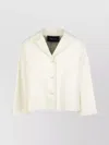 Fabiana Filippi Cropped Coat With Notched Lapels In Neutral