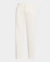 Fabiana Filippi Cropped Cotton Gabardine Trousers In Bianco