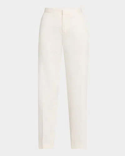 Fabiana Filippi Cropped Cotton Gabardine Trousers In Bianco