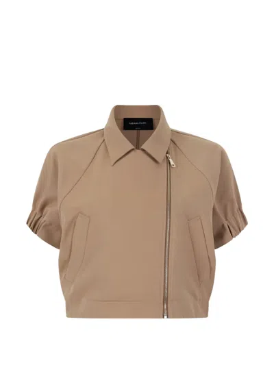 Fabiana Filippi Cropped Jacket In Neutral