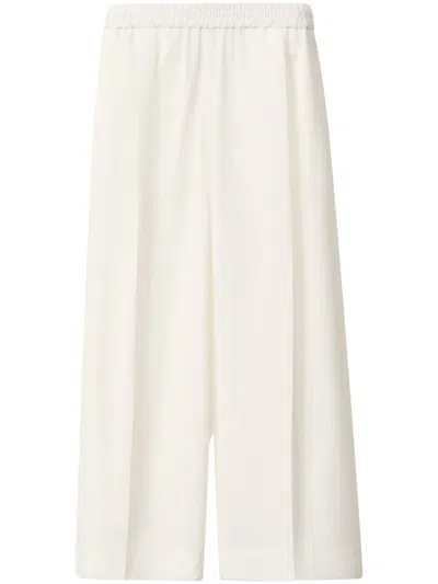 Fabiana Filippi Cropped Palazzo Pants In White