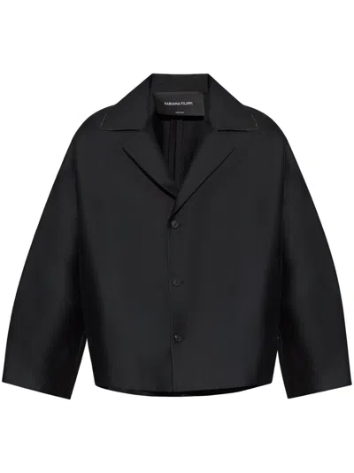 Fabiana Filippi Cropped Shirt In Black