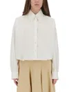 Fabiana Filippi Poplin Cropped Shirt In White