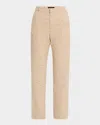 Fabiana Filippi Cropped Slim-fit Donegal Tweed Trousers In Brown