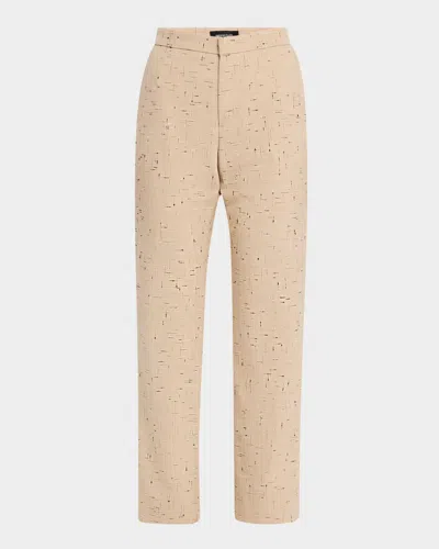 Fabiana Filippi Cropped Slim-fit Donegal Tweed Trousers In Brown