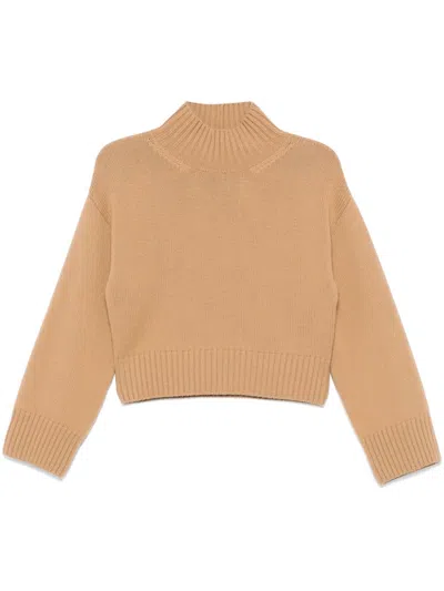 Fabiana Filippi Cropped Sweater In Neutrals