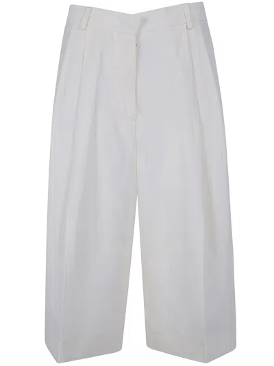 Fabiana Filippi Cropped Wide Leg Trousers In White