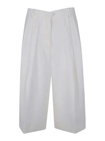 Fabiana Filippi Cropped Wide Leg Trousers In White