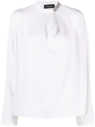 Fabiana Filippi Crystal-embellished Blouse In White