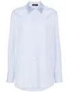 Fabiana Filippi Crystal-embellished Striped Shirt In Blue