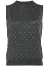 Fabiana Filippi Crystal-embellished Vest In Grey