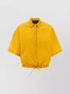 Fabiana Filippi Rhinestone-piped Cotton Blend Shirt With Drawstring Hem