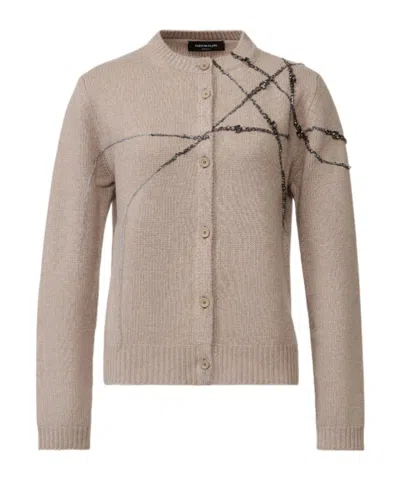 Fabiana Filippi Platinum Cardigan In Brown