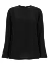 Fabiana Filippi Cufflinks Detail Blouse Shirt And Blouse Black In Black