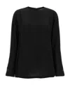 Fabiana Filippi Cufflinks Detail Blouse Shirt And Blouse Black In Black