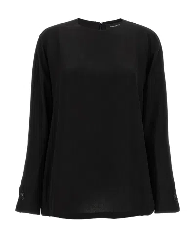 FABIANA FILIPPI FABIANA FILIPPI CUFFLINKS DETAILED CREWNECK BLOUSE