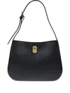 Fabiana Filippi Curved Leather Shoulder Bag In Black