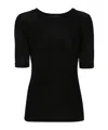 Fabiana Filippi Versatile Ribbed Jersey Top In Black