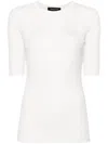 Fabiana Filippi Cut-out Fine-ribbed Top In White