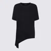 Fabiana Filippi Short Sleeves And Asymmetric Hem In Black