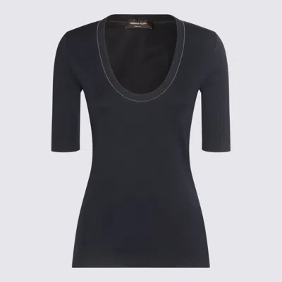 Fabiana Filippi T-shirt E Polo Blu In Black