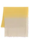 Fabiana Filippi Degrade Scarf With Delicate Fringed Edges In Yellow