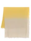 Fabiana Filippi Degrade Scarf With Delicate Fringed Edges In Yellow