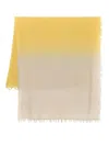 Fabiana Filippi Degrade Scarf With Delicate Fringed Edges In Yellow