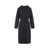 Fabiana Filippi Hooded Ankle-length Dress With Ribbed Silk Blend In Black