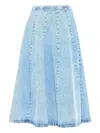Fabiana Filippi Denim Midi Skirt In Blue