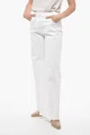 Fabiana Filippi Denim Palazzo Pants With Fringed Bottom In White