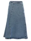 Fabiana Filippi A-line Silhouette Denim Skirt With Seam Detailing