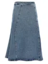 Fabiana Filippi A-line Silhouette Denim Skirt With Seam Detailing