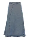 Fabiana Filippi A-line Silhouette Denim Skirt With Seam Detailing