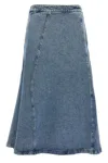Fabiana Filippi A-line Silhouette Denim Skirt With Seam Detailing